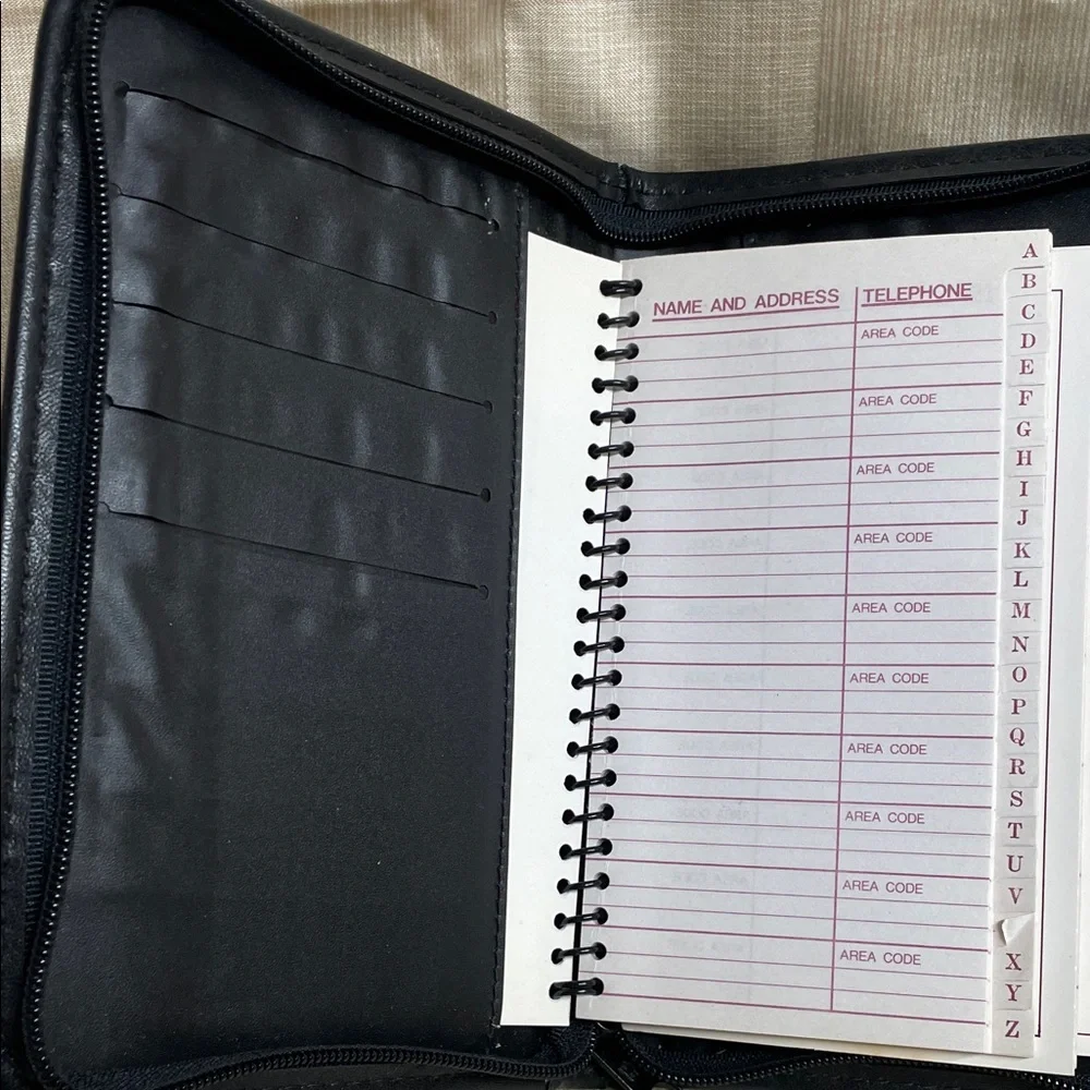 Leather Look Black Home Office Planner with 18-Month Calendar & Wax Seal Kit